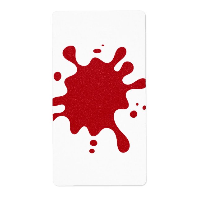 Custom Tomato Red Splatter Return Labels (Front)