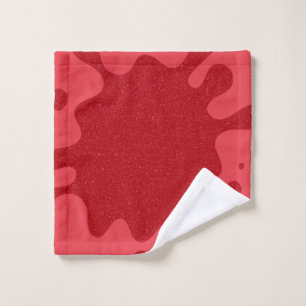 Custom Tomato Red Splatter Wash Cloth