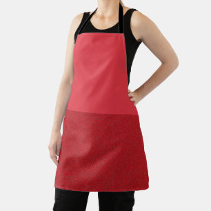 Custom Tomato Red Split All-Over Print Apron