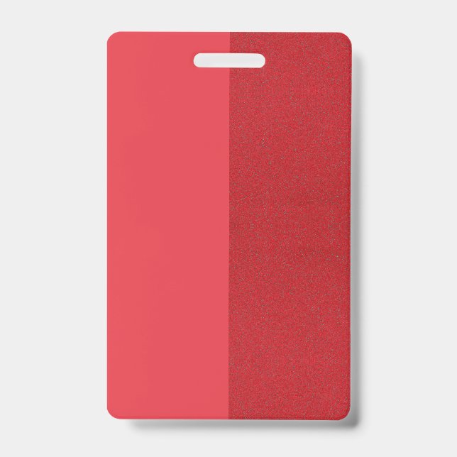Custom Tomato Red Split Badge ID Badge (Front)