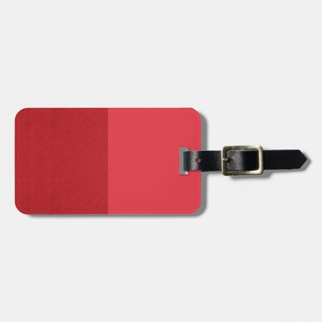 Custom Tomato Red Split Luggage Tag (Front Horizontal)