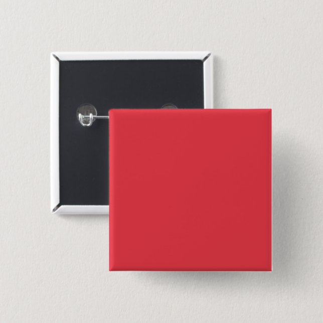Custom Tomato Red Square Button Badge (Front & Back)