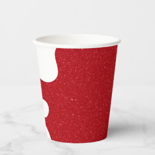 Custom Tomato Red Textured Paper Cups
