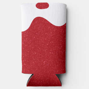Custom Tomato Red & White Splash Can Cooler