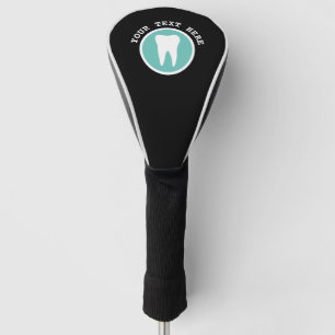 Custom tooth logo golf driver cover for dentist