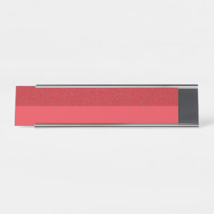 Custom Top Texture Metal Name Plate – Tomato Red