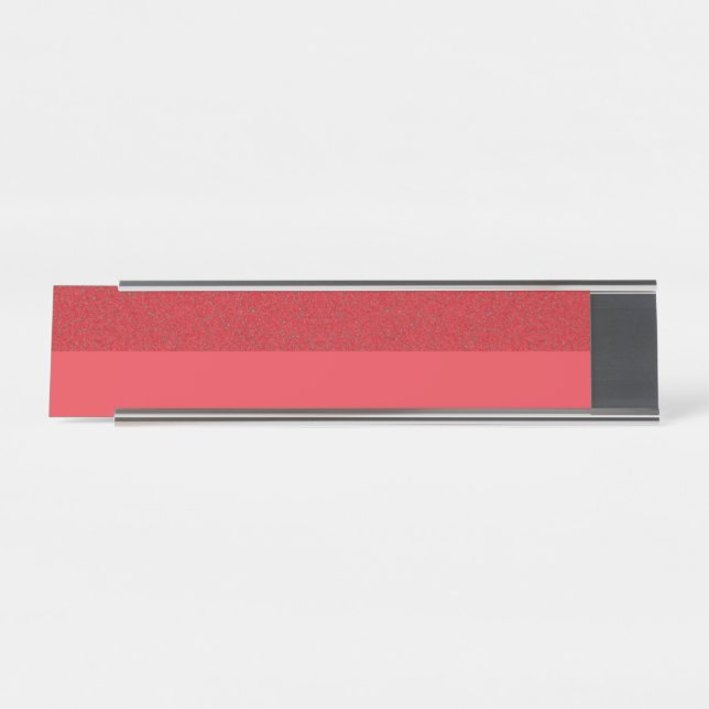 Custom Top Texture Metal Name Plate – Tomato Red (Front)