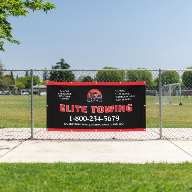 Custom Towing & Recovery Roadside Assistance Banner (Insitu)