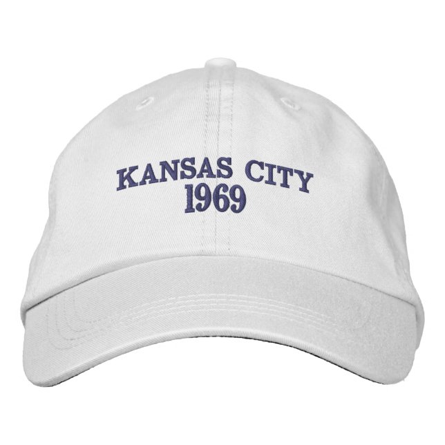 Custom Town or Lake Name Embroidered Hat  (Front)