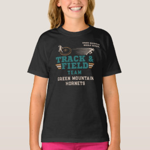 Custom Track and Field Team Club Name Number T-Shirt