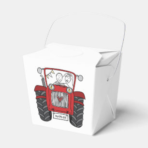 Custom Tractor Country Wedding Themed Favor Box