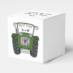 Custom Tractor Country Wedding Themed Favor Box