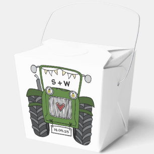 Custom Tractor Country Wedding Themed Favor Box