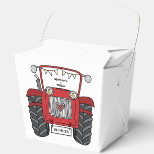 Custom Tractor Country Wedding Themed Favor Box
