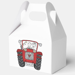 Custom Tractor Country Wedding Themed Favour Box