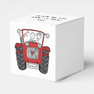 Custom Tractor Country Wedding Themed Favour Box