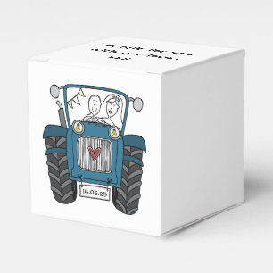 Custom Tractor Country Wedding Themed Favour Box