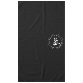 Custom Trade Show Business Logo Black Tablecloth