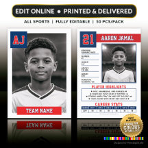 Custom Trading Card, Classic All-Star Sport Player
