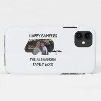 Custom trailer caravan family photo happy campers