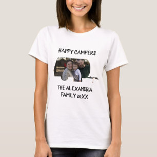 Custom trailer caravan family photo happy campers T-Shirt