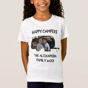 Custom trailer caravan family photo happy campers T-Shirt