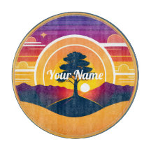 Custom Tranquil Tree Board Glass Cutting Board