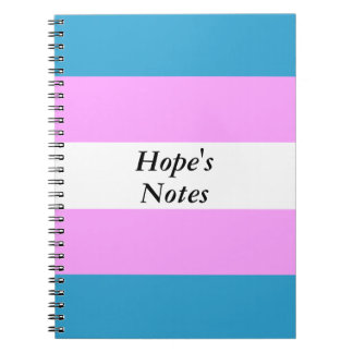 Custom Trans Flag Spiral Notebook