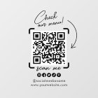 Custom Transparent Business QR Code Social Media