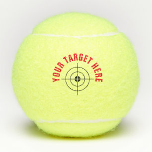 Custom transparent crosshair logo target practice tennis balls