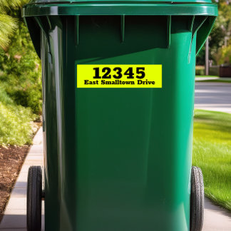 Custom Trash Can Label Decal Garbage Bin Sticker
