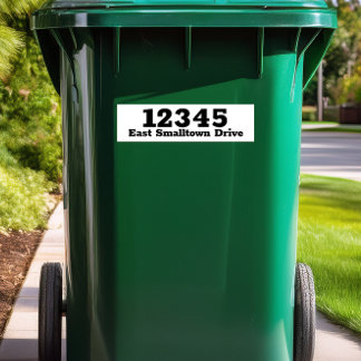 Custom Trash Can Label Decal Garbage Bin Sticker