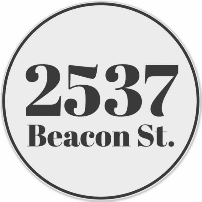 Custom trash garbage recycling bin Address number (Front)