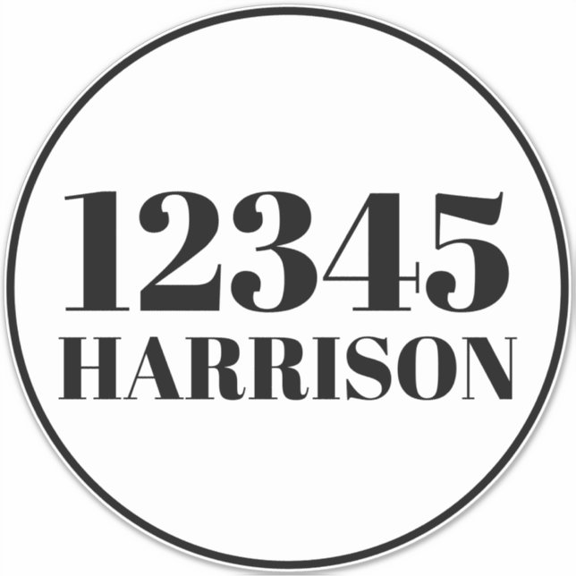 Custom trash garbage recycling bin Address number (Front)