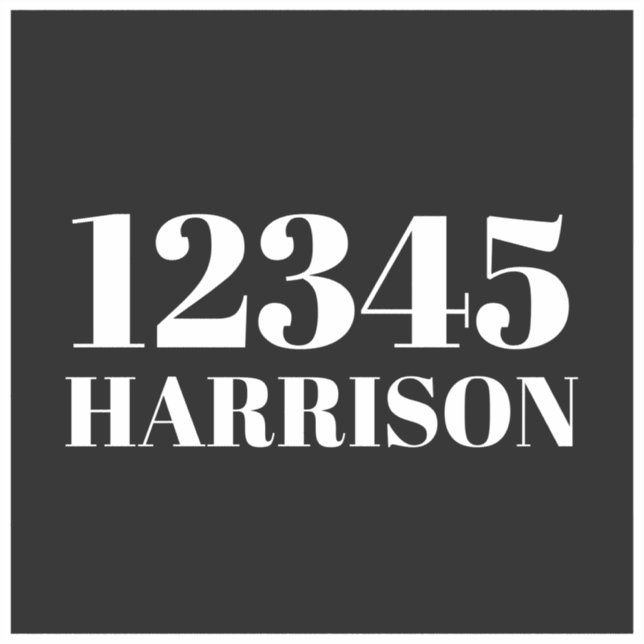 Custom trash garbage recycling bin Address number (Front)