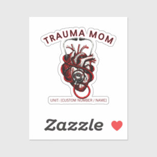 Custom Trauma Nurse Mum Anatomical Heart 