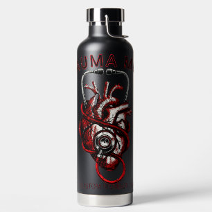 Custom Trauma Nurse Mum Anatomical Heart  Water Bottle