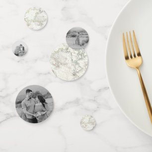 Custom Travel Baby Shower Vintage Map Confetti