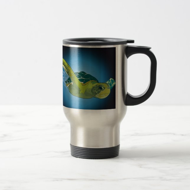 CUSTOM TRAVEL MUG- SEA TURTLE MUG (Right)