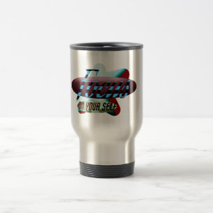 Custom Travel Mug with Graphic Design