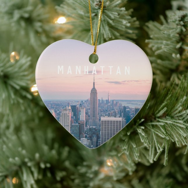 Custom Travel NYC Manhattan New York Ceramic Tree Decoration (Tree)