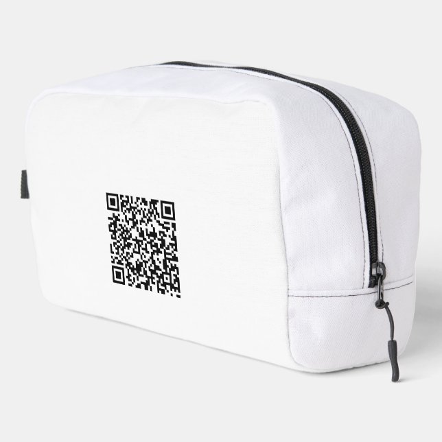 Custom Travel Toiletry Bag with QR Code (Right Corner)