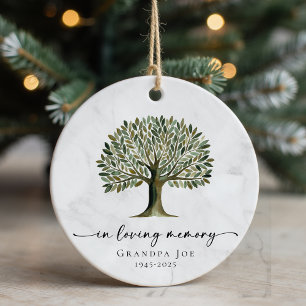 Custom Tree of Life In Loving Memory Keepsake Ceramic Tree Decoration