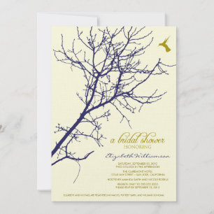 :custom: Tree Silhouette Bridal Shower Invitation 