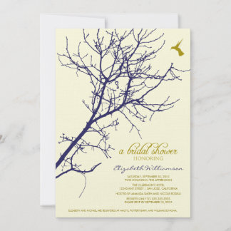 :custom: Tree Silhouette Bridal Shower Invitation 