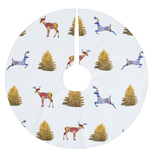 Custom Tree Skirt Colorful Christmas Mood (Front)