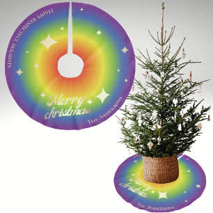 Custom Tree Skirt LGBTQ flag colours queer