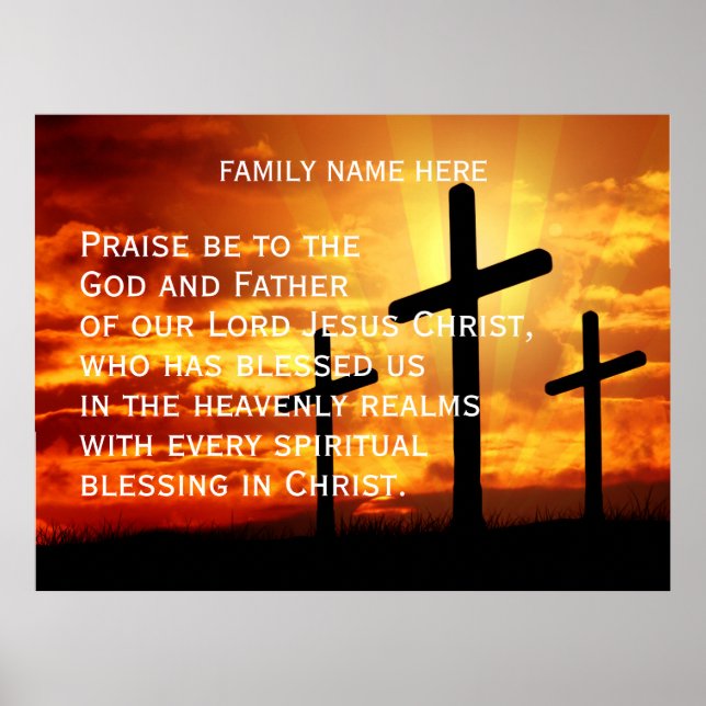 CUSTOM TRENDY BIBLE VERSE CHRISTIAN GIFT POSTER (Front)