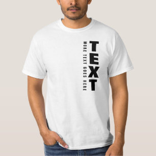 Custom Trendy Big Font Text Template Mens Modern T-Shirt
