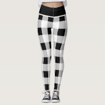 Custom Trendy Black White Grey Chequered Pattern